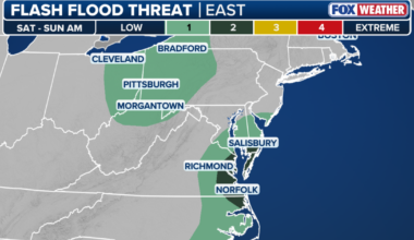 NYC weekend weather: Rain overnight, storms possible Sunday