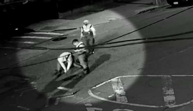 New York police are investigating new video showing people climbing out of a manhole in Manhattan