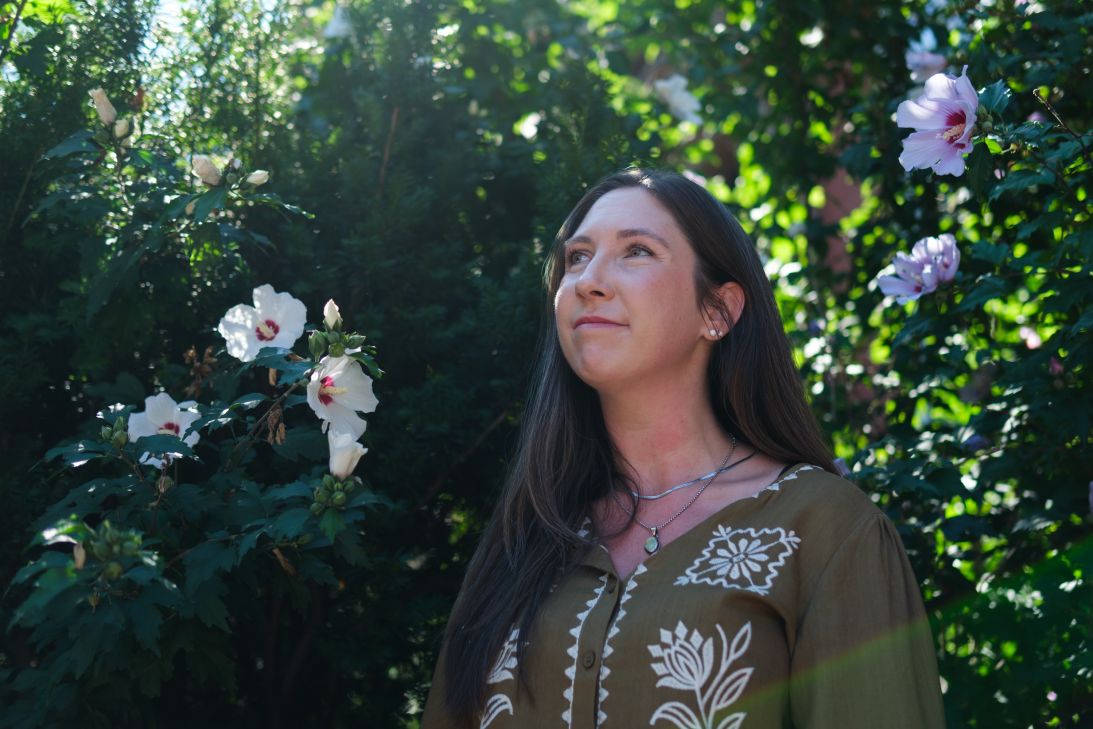 Katie Rettig in the Chelsea neighborhood of New York City on August 19, 2026. Rettig saved money by living in a convent for a couple of months, paying $1,500 a month.