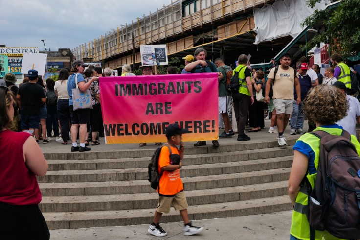 Immigration Activists Protest Against ICE's Recent Activity In NYC