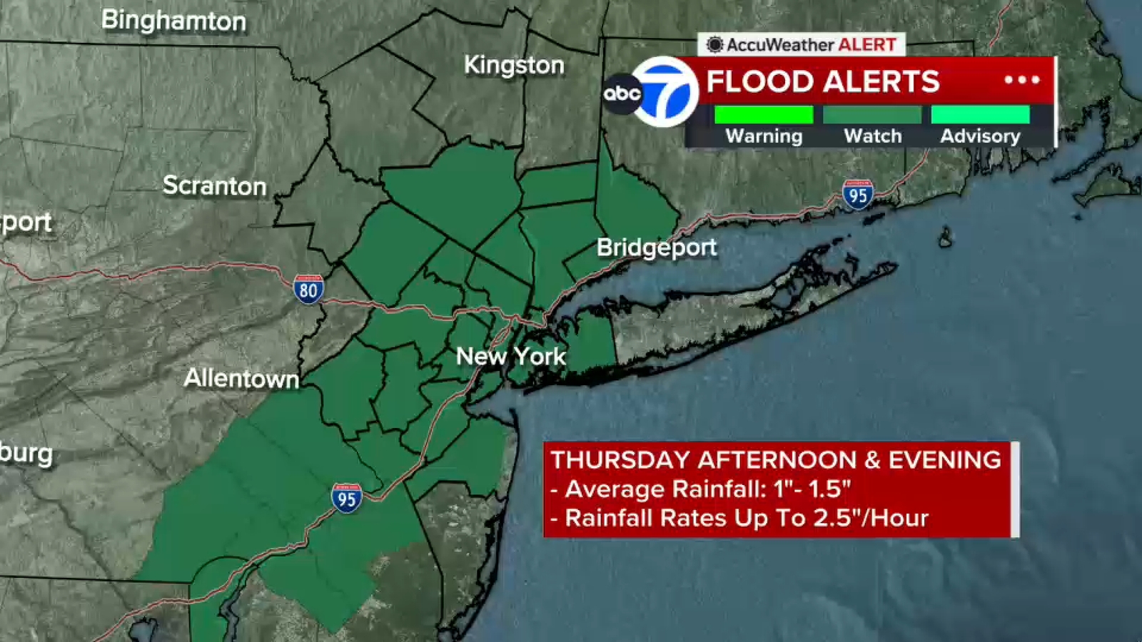 NYC Weather: NYC issues travel advisory for rain and thunderstorms Thursday