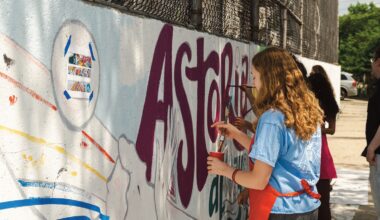 Community Paint Day at Steinway Playground. Photo Credit: Pedro Hernandez