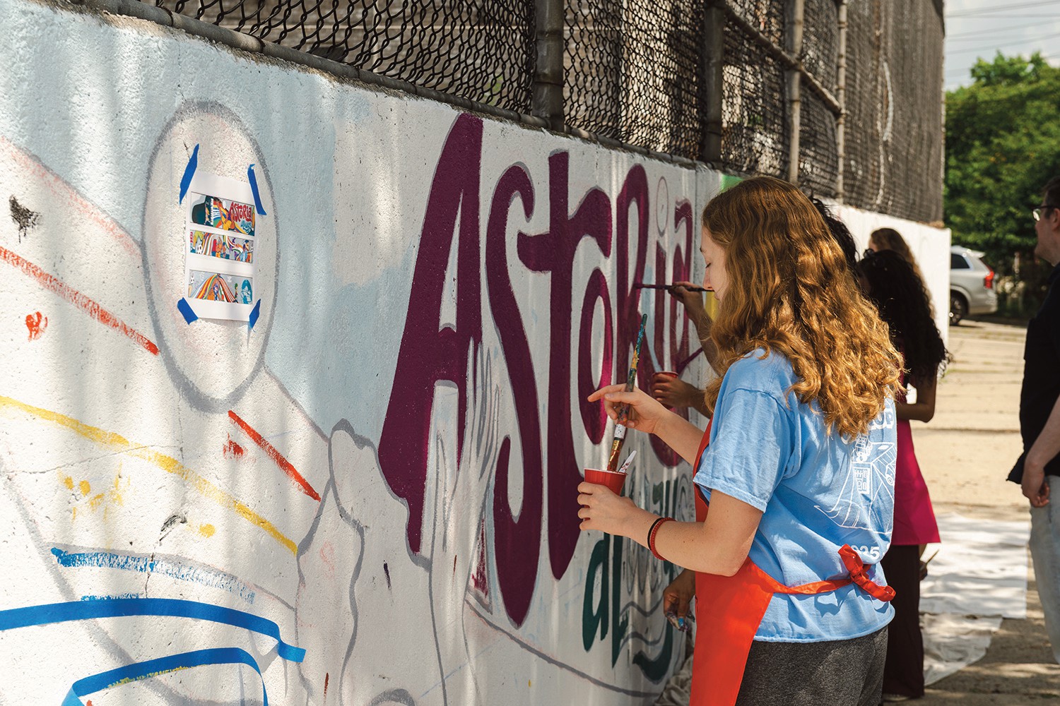 Community Paint Day at Steinway Playground. Photo Credit: Pedro Hernandez