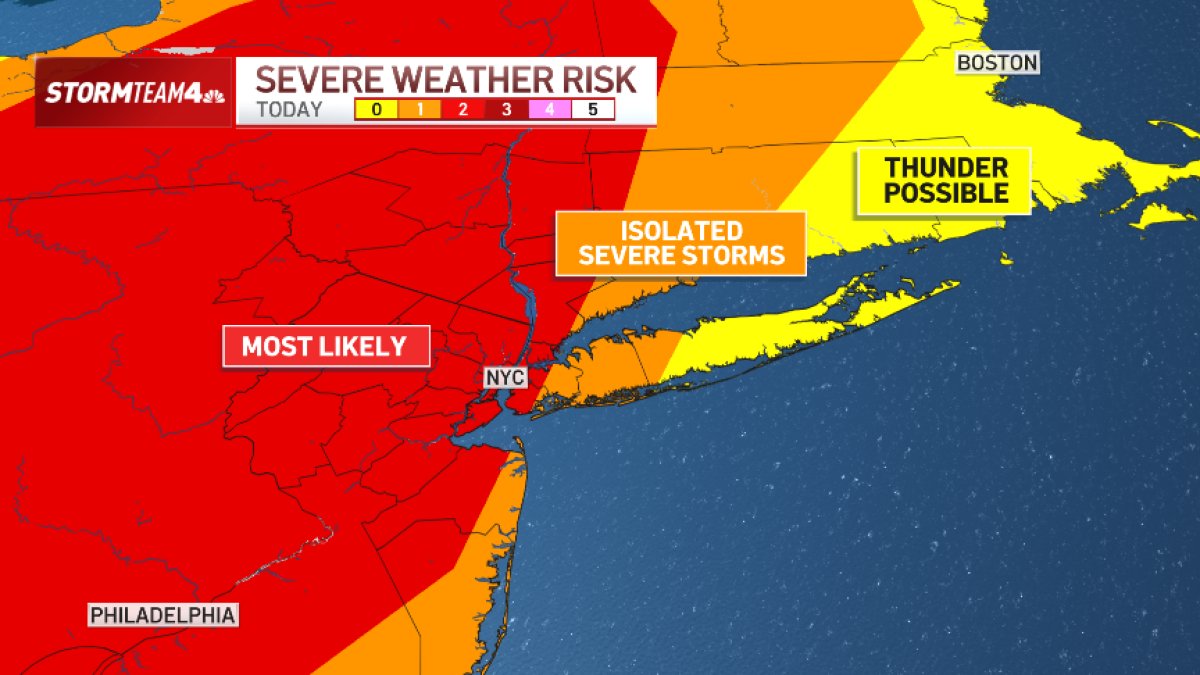 NYC flash floods, tornado possible with PM storms: What to know – NBC New York
