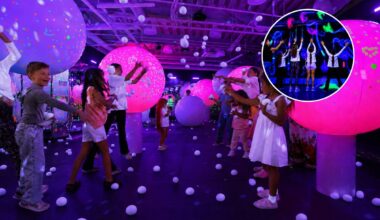 NYC’s first indoor blacklight, snowball fight just opened, and it’s only a free 20-minute ferry ride from Manhattan