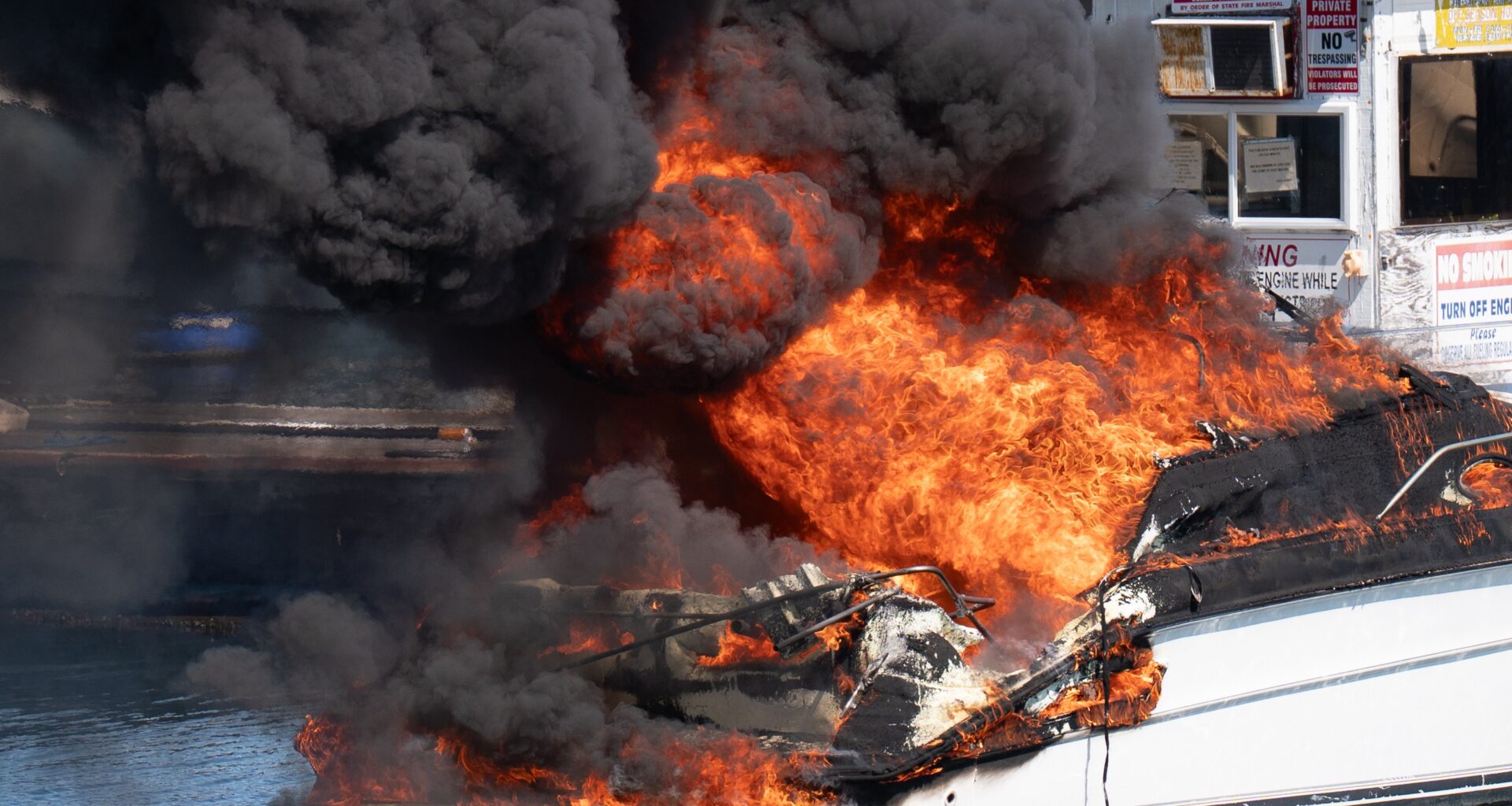 Boat engulfed in flames injures 3 near City Island