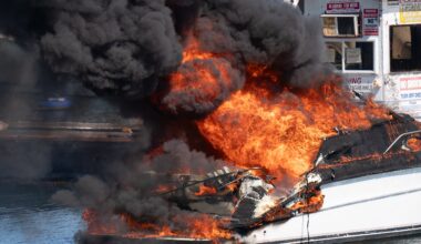 Boat engulfed in flames injures 3 near City Island