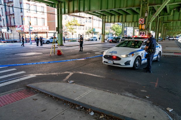 A 28yr old woman was rushed to NYU Langone Lutheran Medical Center in critical condition with head and body trauma after she was struck by someone operating a black Cadillac, just one block away from the Hospital, as she tried to cross 3rd Avenue at 55th Street in Brooklyn on Saturday August 29, 2026. 0932. The vehicle then fled the scene. (Theodore Parisienne / New York Daily News)