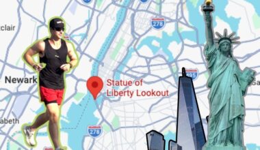 man runs from hoboken to manhattan