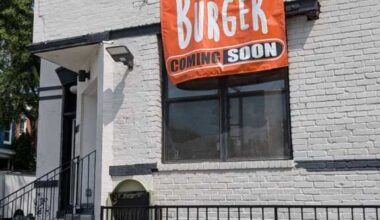 NYC’s Holy Burger Coming Soon Banner Posted at Sherman and Harvard!!
