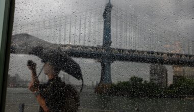 NYC is in for a wet week of weather, with possible wind gusts and thunderstorms