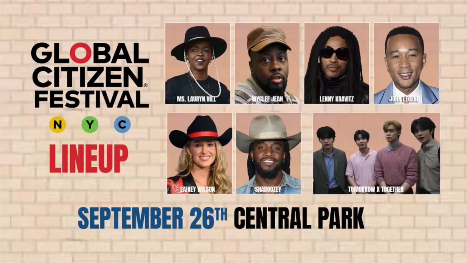 2026 Global Citizen Festival in Central Park lineup revealed: Fugees, Lenny Kravitz, John Legend and more