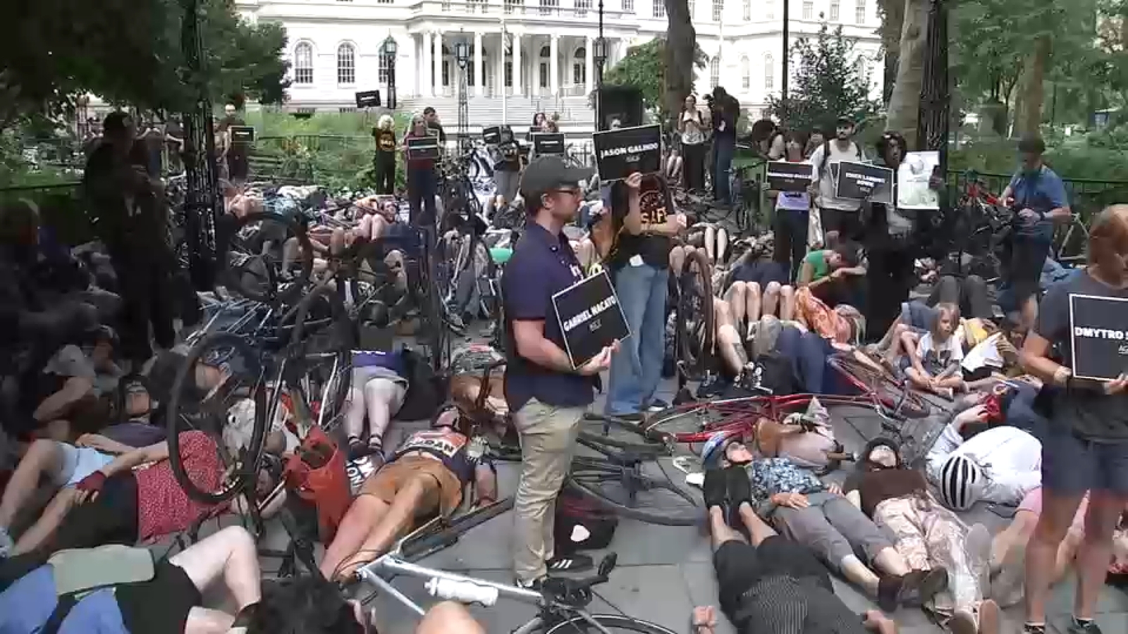 Protest at City Hall for safer streets after 4 killed in hit-and-run crashes in 5 days
