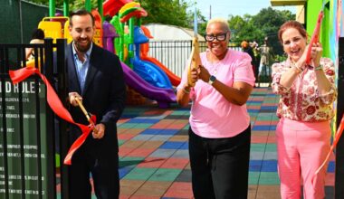 AM Hooks joins ribbon-cutting for new playground at East Elmhurst homeless shelter – QNS