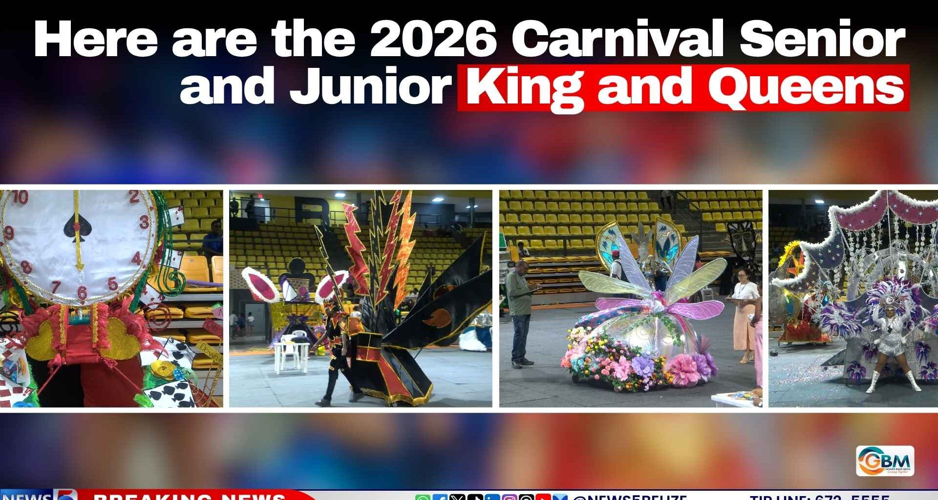 Here are the 2026 Carnival Senior and Junior King and Queens