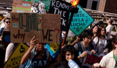 Rally to call to an end to the era of fossil fuels in New York City
