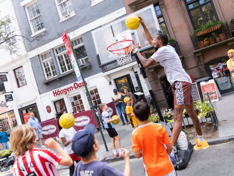 Kids at the Back to School Party on Montague Street in Brooklyn Heights