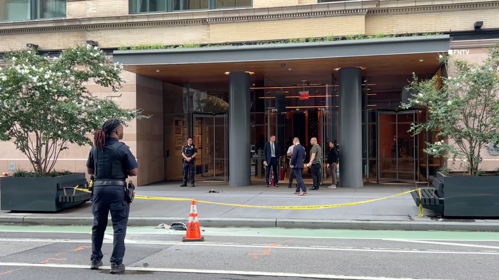 The scene outside Google HQ at 315 Hudson St. in Manhattan after a reported self-immolation.