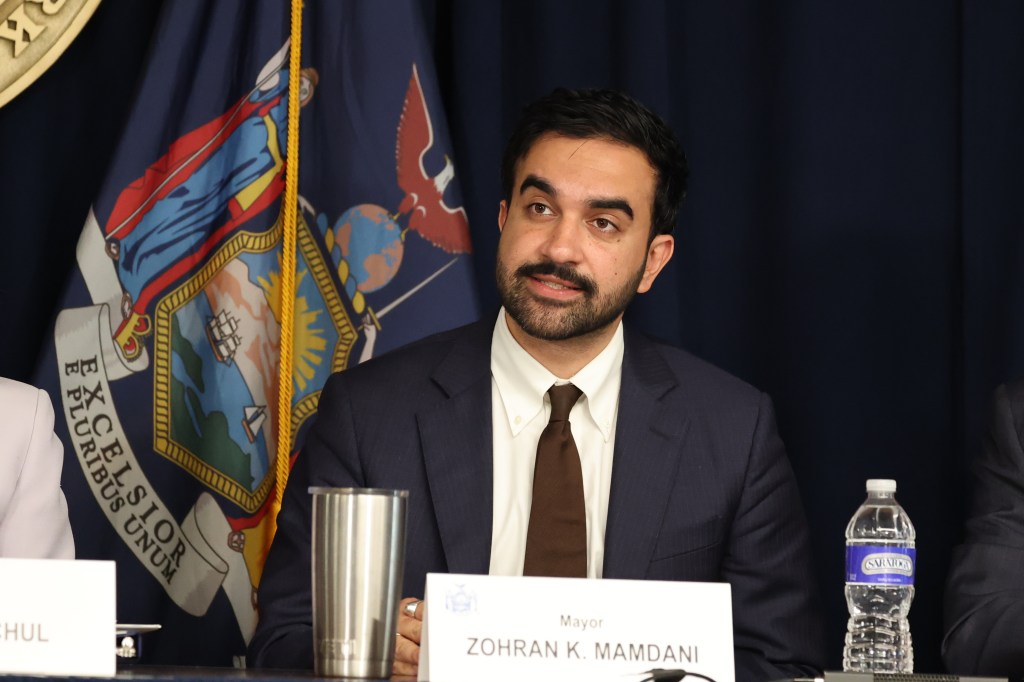 New York City Mayor Zohran Mamdani at the annual meeting of the New York State Financial Control Board.