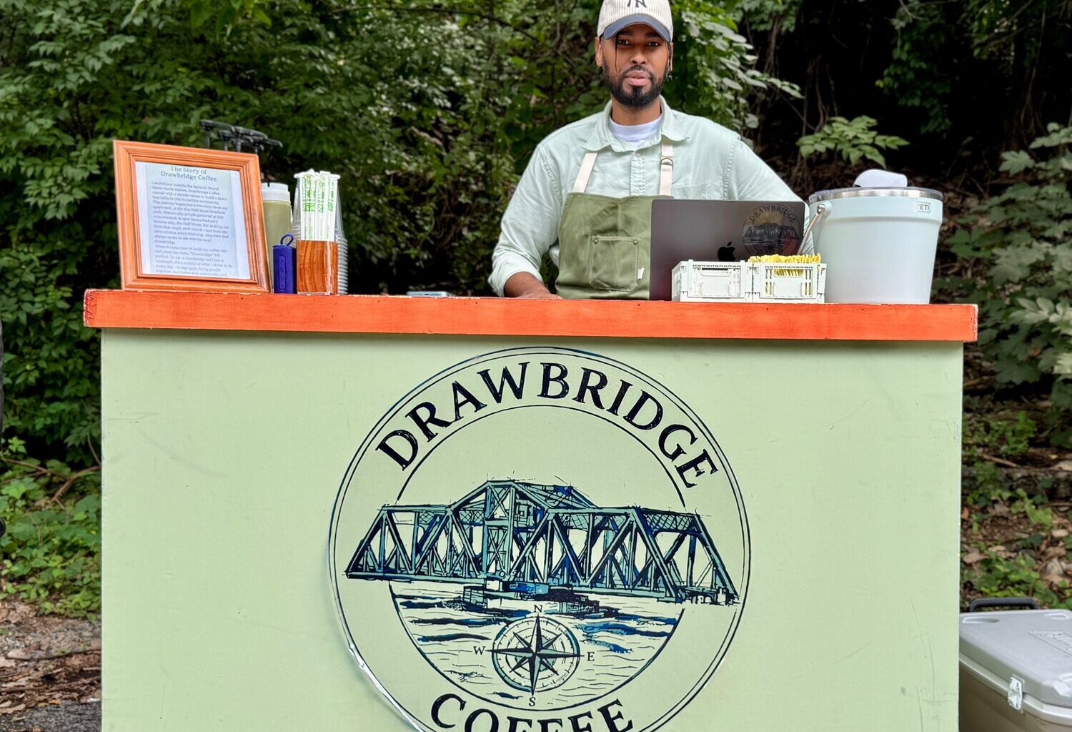 Thirty-five-year-old Spuyten Duyvil resident Charles Whitfield launched Drawbridge Coffee outside of the Spuyten Duyvil Metro-North station.