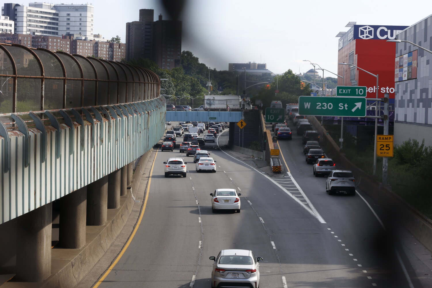 The Major Deegan Expressway runs through the South Bronx along the Harlem River, up through Kingsbridge Heights and Van Cortlandt Park.