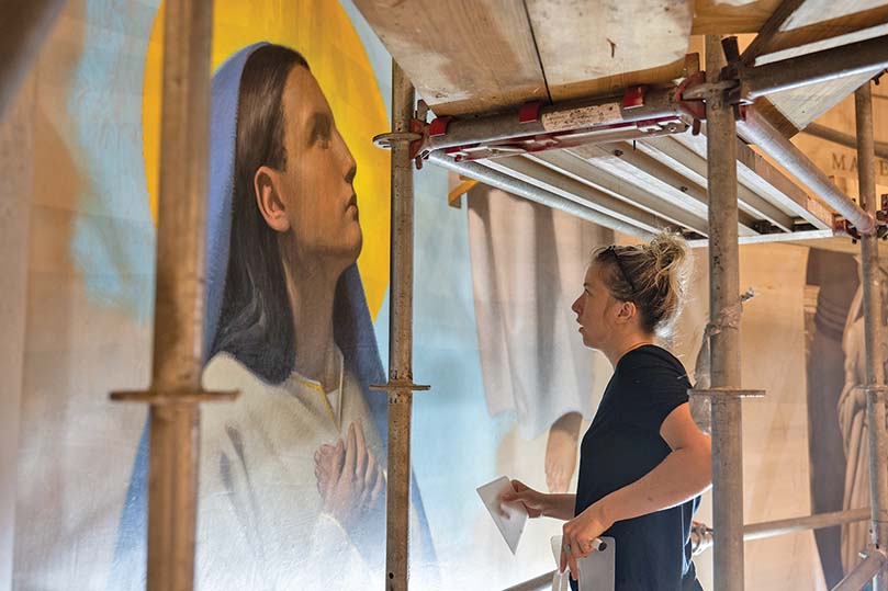 Mary Our Queen’s new murals: Under the saint’s prayerful gaze - Georgia Bulletin