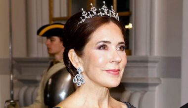Queen Mary is pretty in pink with surprising tiara and romantic beauty look at royal wedding