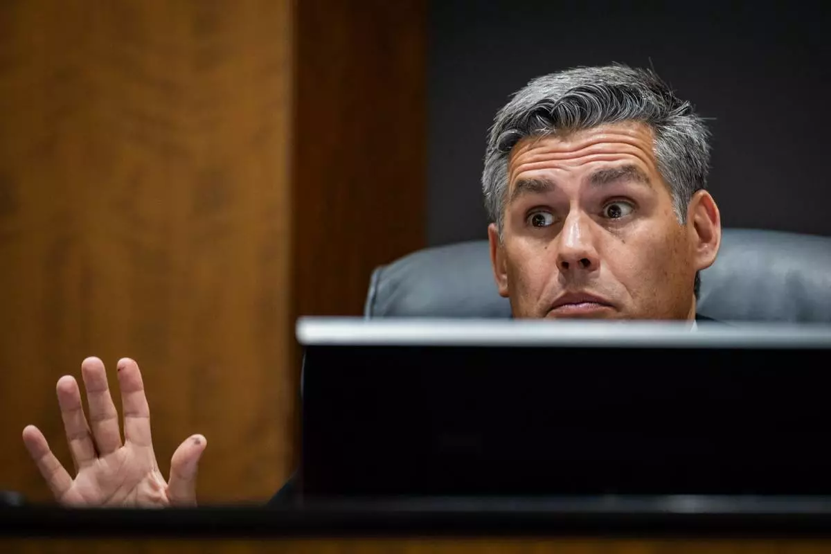 FILE - Fourth District Court Judge Tony Graf speaks during a preliminary hearing for Tyler Robinson, who is accused of fatally shooting Charlie Kirk, at the Fourth District Court in Provo, Utah, July 8, 2026. (Tess Crowley/The Deseret News via AP, Pool, File)