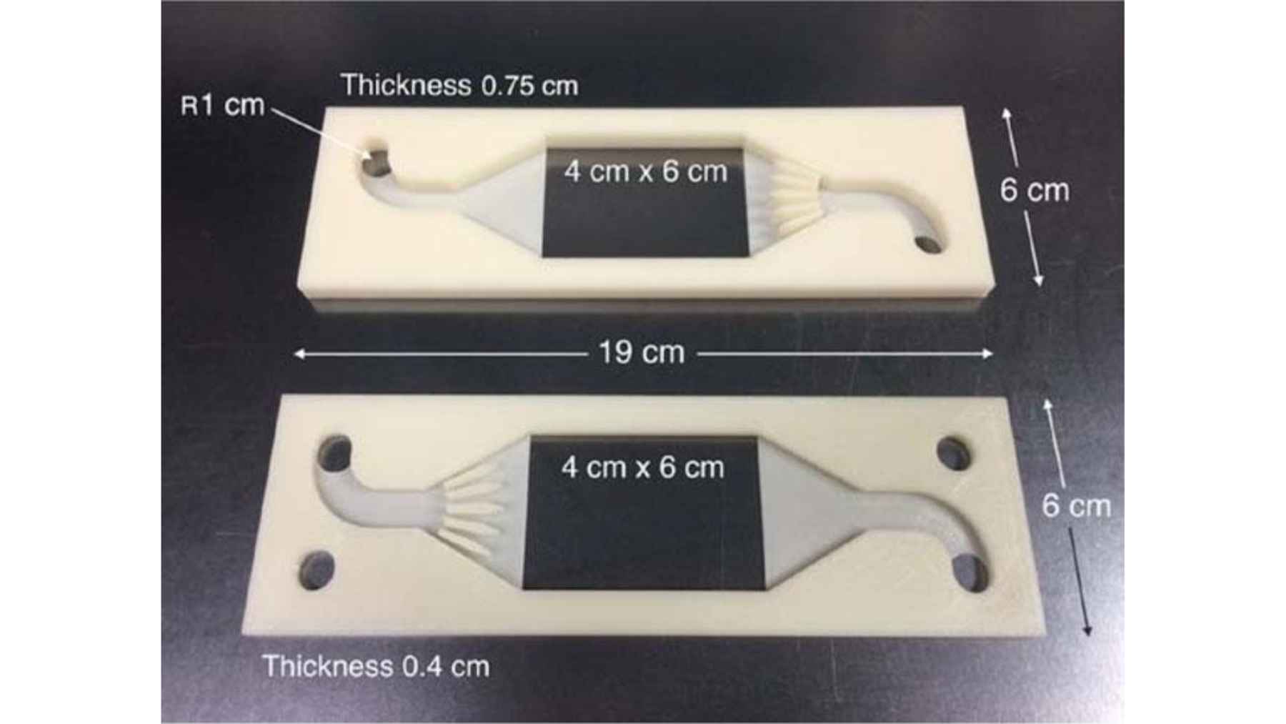 Queen's University Belfast 3D-printed the inside of a flow battery, and the part engineers stopped machining is what speeds up storage research 1 3D-printed flow battery cell components with labeled dimensions for laboratory energy storage research