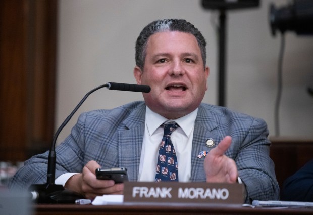 Councilman Frank Morano is pictured Tuesday during the New York City Council Committees on Governmental Operations, State and Federal Legislation and Finance hearing regarding pied-à-terre at City Hall. (John McCarten / NYC Council Media Unit)