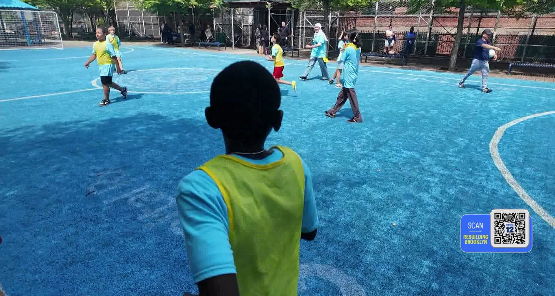 News 12 | Brooklyn | Rebuilding Brooklyn New Soccer Pitch Opened At Jhs 62 Ditmas In Kensington