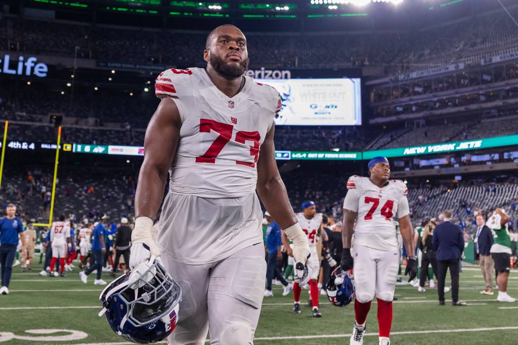 The Giants cut Evan Neal on Sunday.