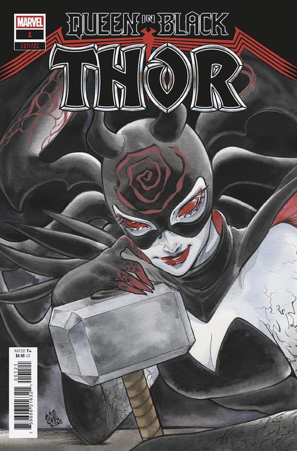Cover image for QUEEN IN BLACK: THOR #1 PEACH MOMOKO VARIANT [QIB]