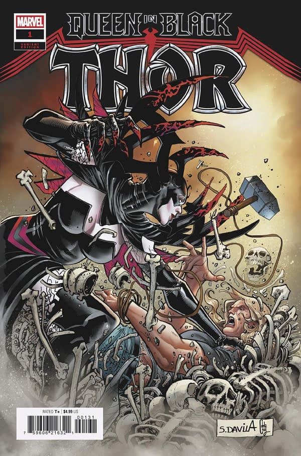 Cover image for QUEEN IN BLACK: THOR #1 SERGIO DAVILA VARIANT [QIB]