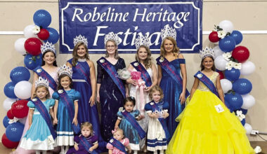 Robeline Heritage Festival Queens were recently selected. They are,sitting, Baby Miss: Paige Gloria Malone and T’Nincy Miss: Blair Mothershed. On second row are Teeny Miss: Hallie Jane Kiyanski,Toddler Miss: Livi Kate Dillard, Tiny Miss: Rynlee Grace Brady, Little Miss: Tynslee Ann Ezernack and Petite Miss: Adalynn Shire. On third row are , Deb Miss: Emma Kojis, Junior Miss: Vivian Leigh Campbell, Teen Miss: Karleigh Robinson, Miss: KenLee Ray Pinckard and Ms.: Alyssa Ramstad.