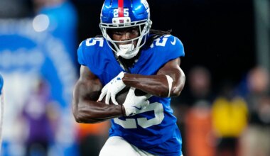 New York Giants' Dante Miller suffered groin injury vs. Vikings