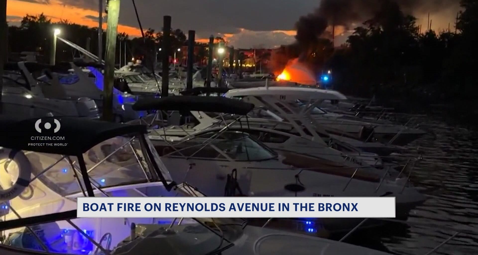News 12 | Brooklyn | Docked Boat Erupts In Flames At Bronx Marina In Throggs Neck
