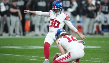 New York Giants kickers put on a show during Wednesday's practice