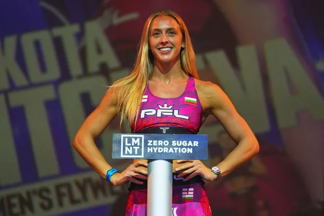2026 PFL New York Ceremonial Weigh-Ins in Uniondale, New York, Thursday, July 30, 2026. (Cooper Neill / PFL)
