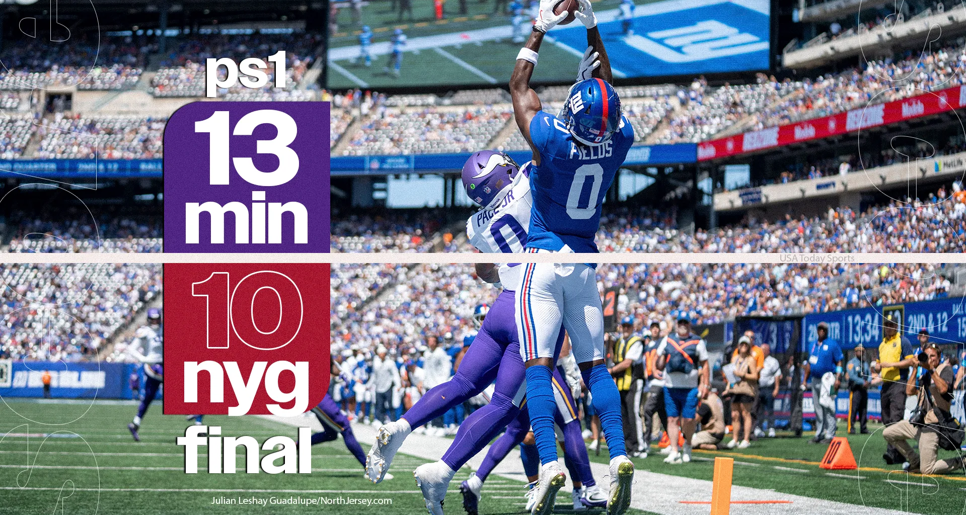 New York Giants fall to Minnesota Vikings, 13-10, in preseason opener