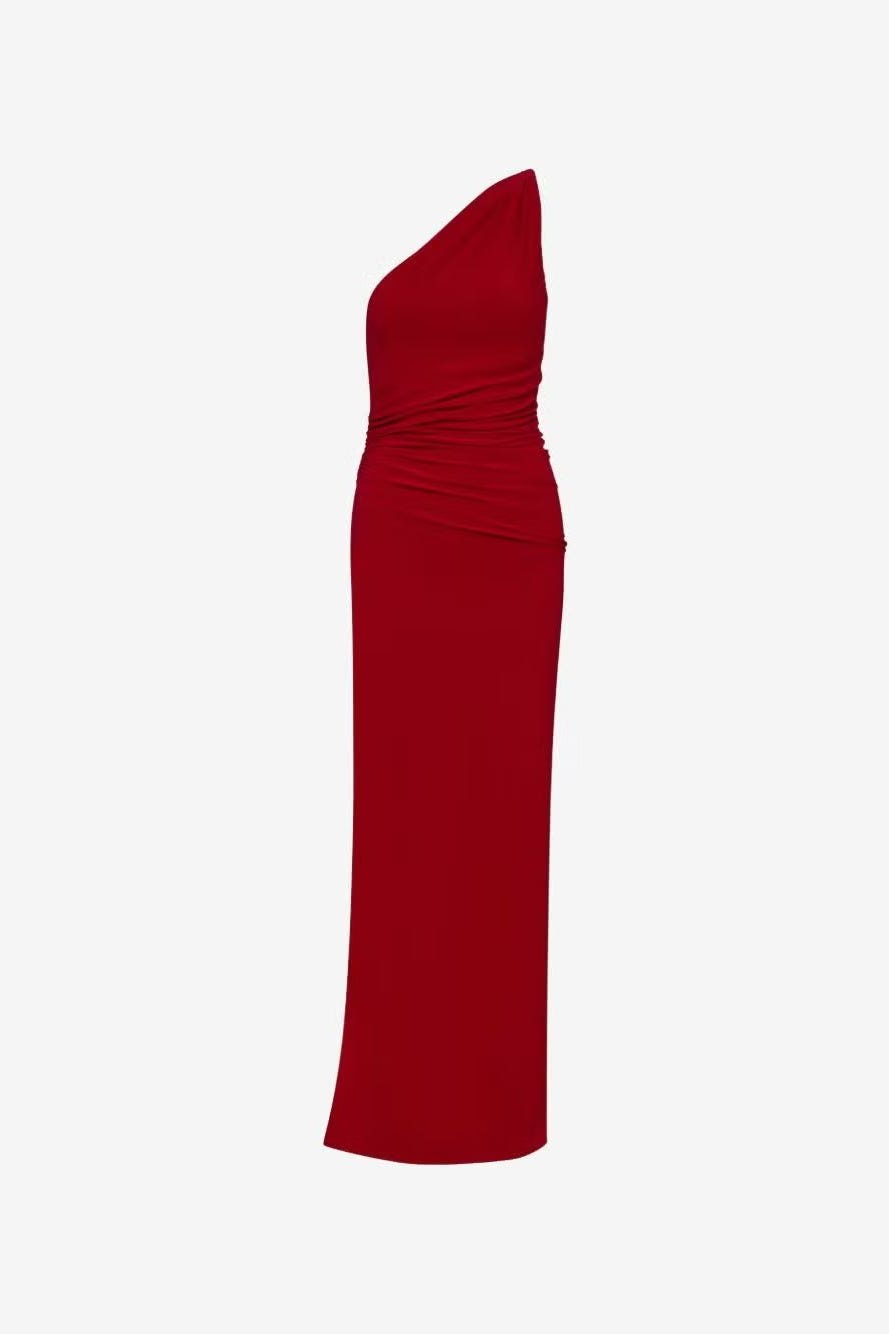 One-shoulder Ruched Dress