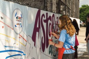 Community Paint Day at Steinway Playground. Photo Credit: Pedro Hernandez