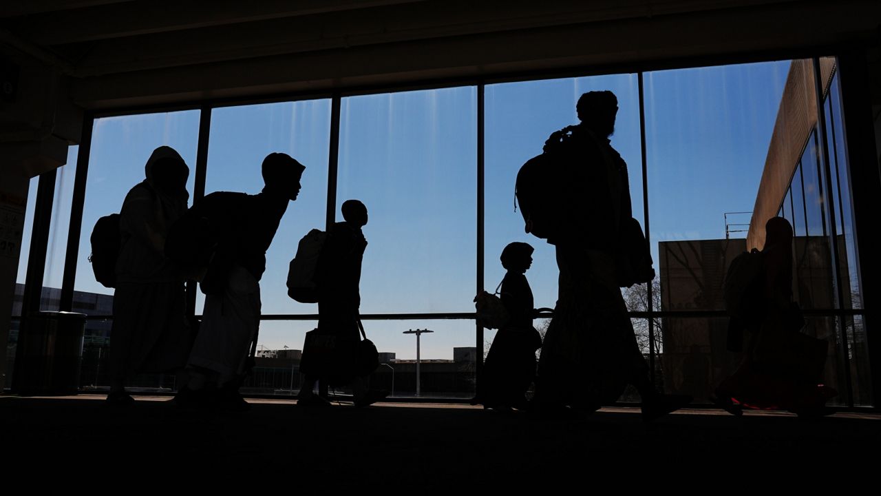 people in an airport