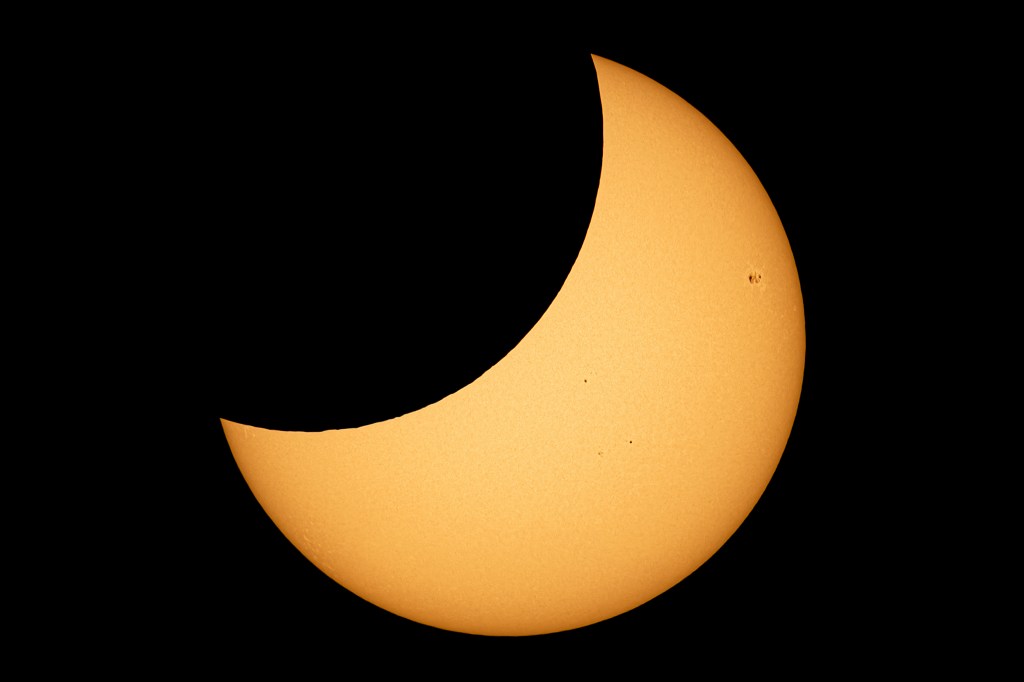 Partial solar eclipse.