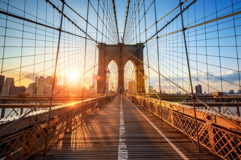Brooklyn Bridge at sunset