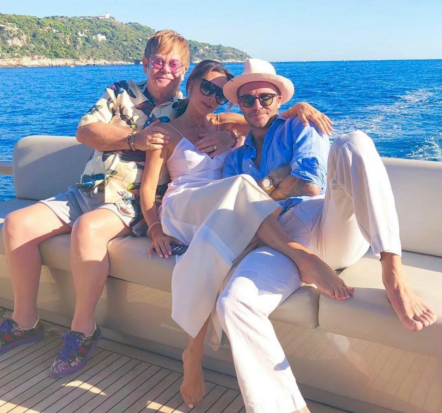 Elton, Victoria and David