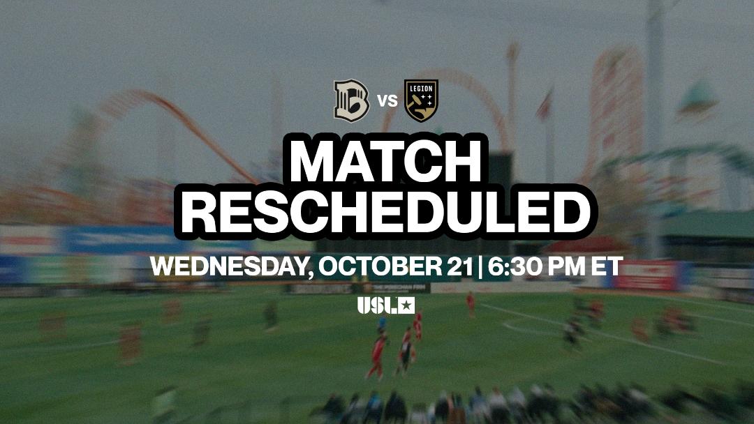 IT'S A DATE: Brooklyn FC Men-Birmingham match rescheduled for Oct. 21