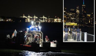 Boat overturns off Liberty Island coast; woman and child dead as more than a dozen pulled from water: sources