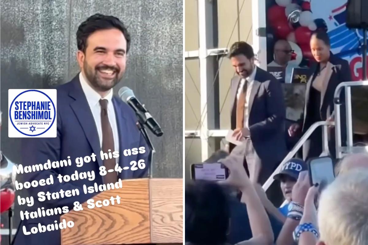 Grinning Mamdani relentlessly booed at NYPD Staten Island event