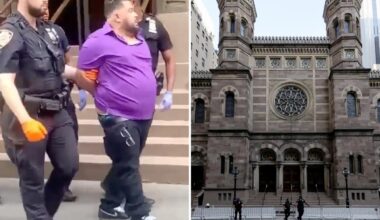 NYC lunatic attacks congregant at Central Synagogue, spits on security guard